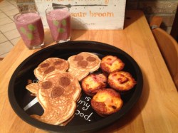 scary pancakes, molten blobs, scary berry shake